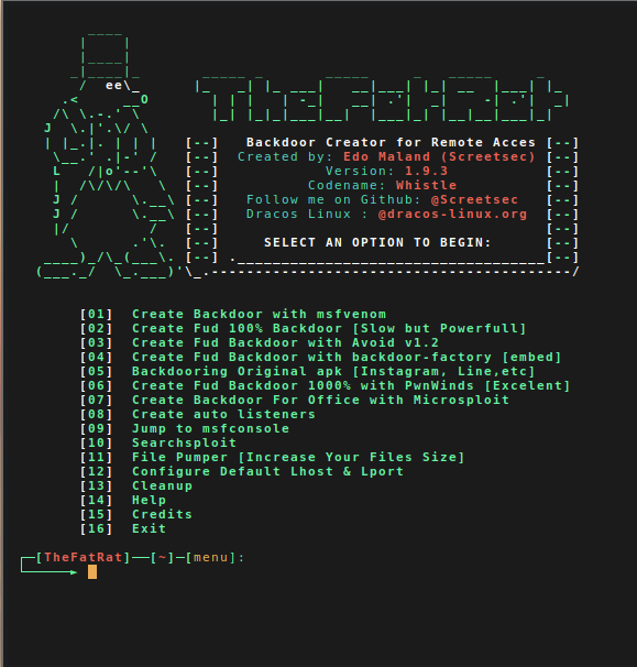 TheFatRat — Exploiting Tool tool screenshot