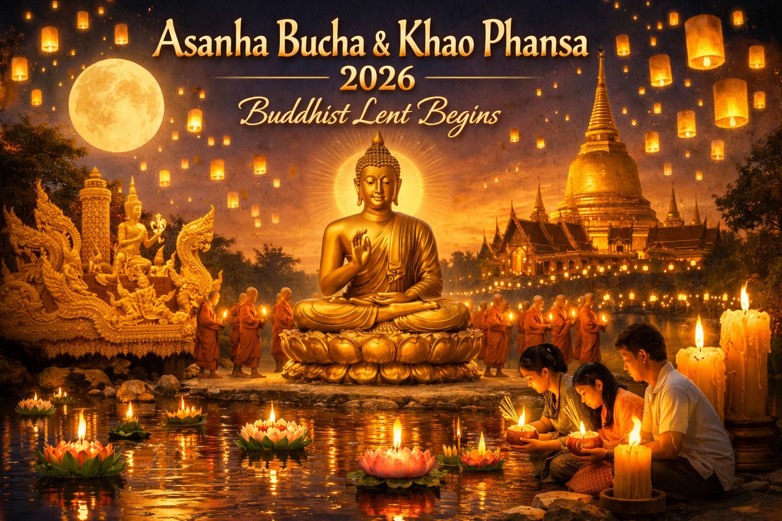 Asanha Bucha & Khao Phansa 2026 (Buddhist Lent begins)