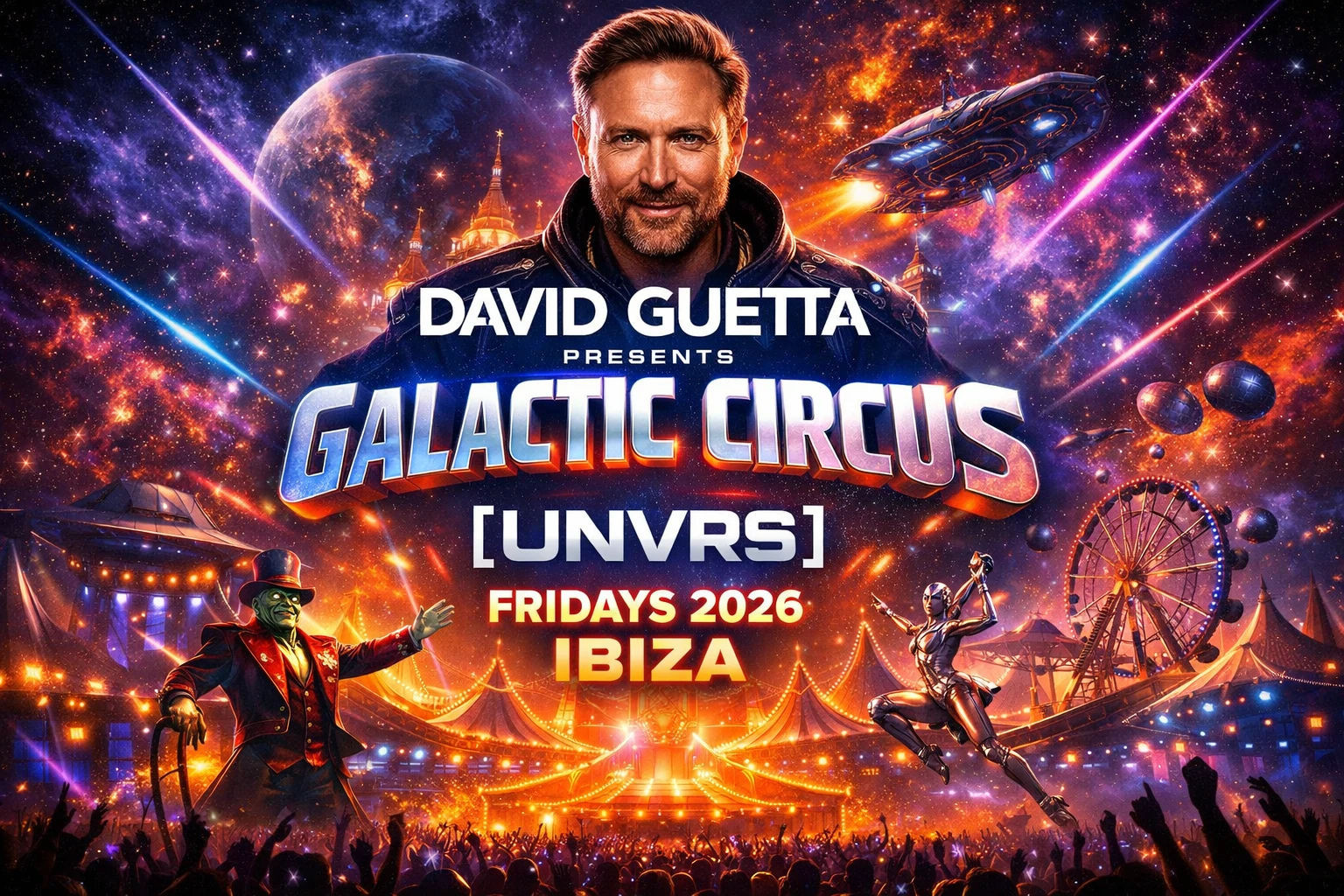 David Guetta Presents Galactic Circus at [UNVRS] – Fridays 2026