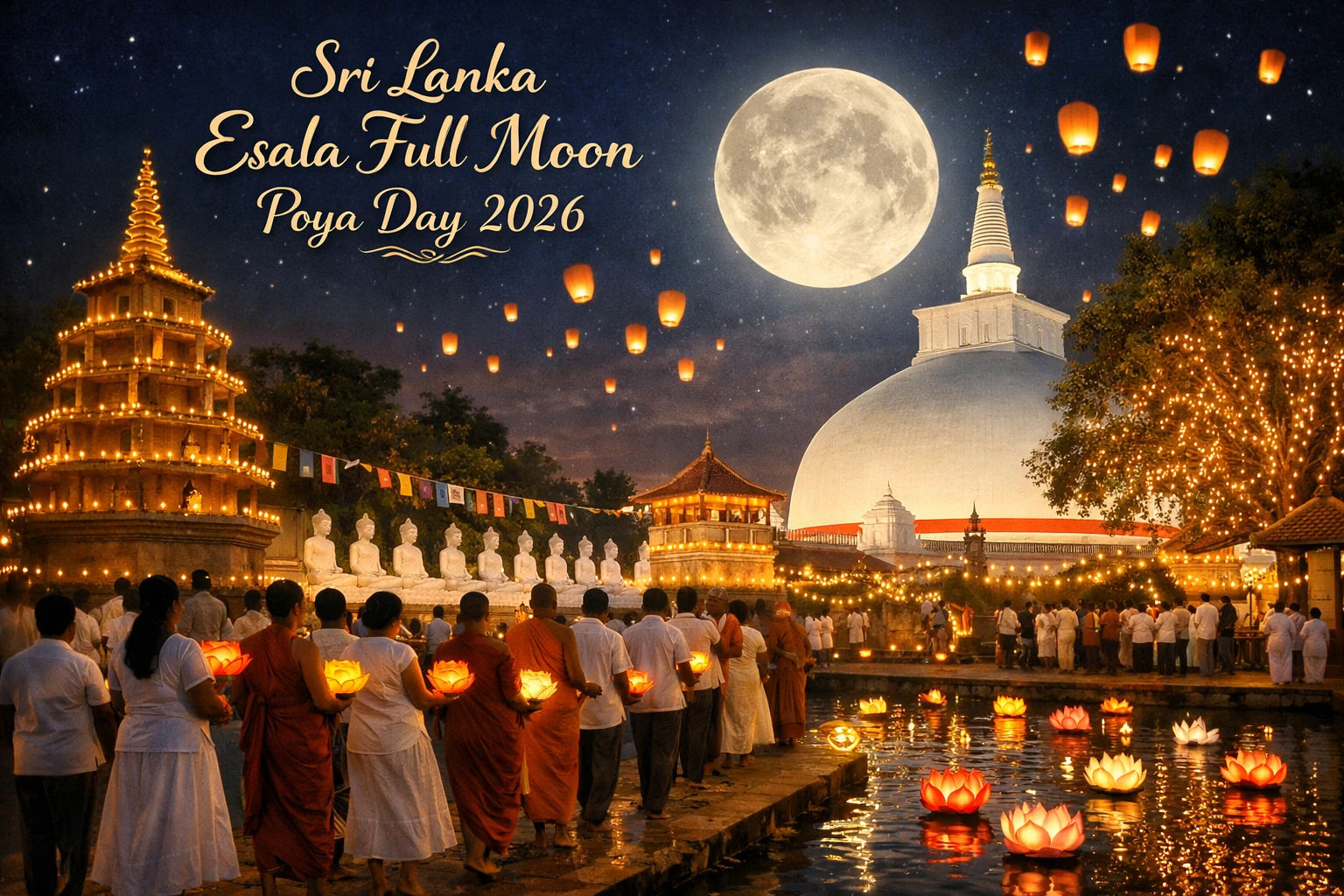 Esala Full Moon Poya Day 2026