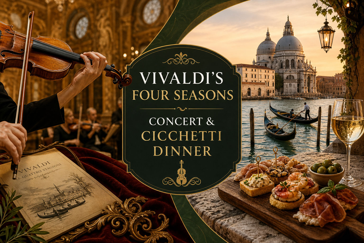 Vivaldi's Four Seasons Concert & Cicchetti Dinner 2026