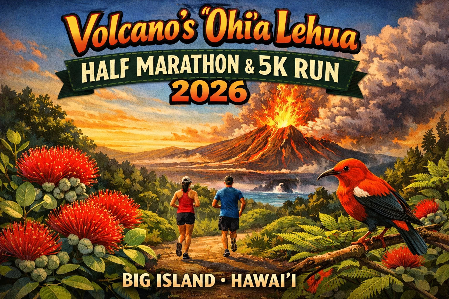 Volcano's 'Ohi'a Lehua Half Marathon & 5K Run 2026