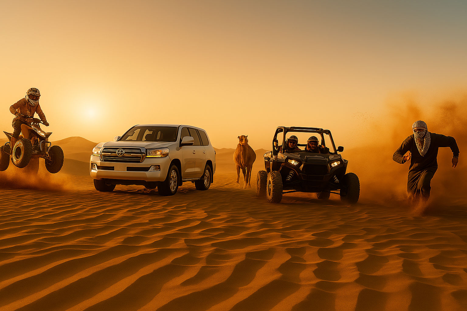 Desert adventure with dune buggies