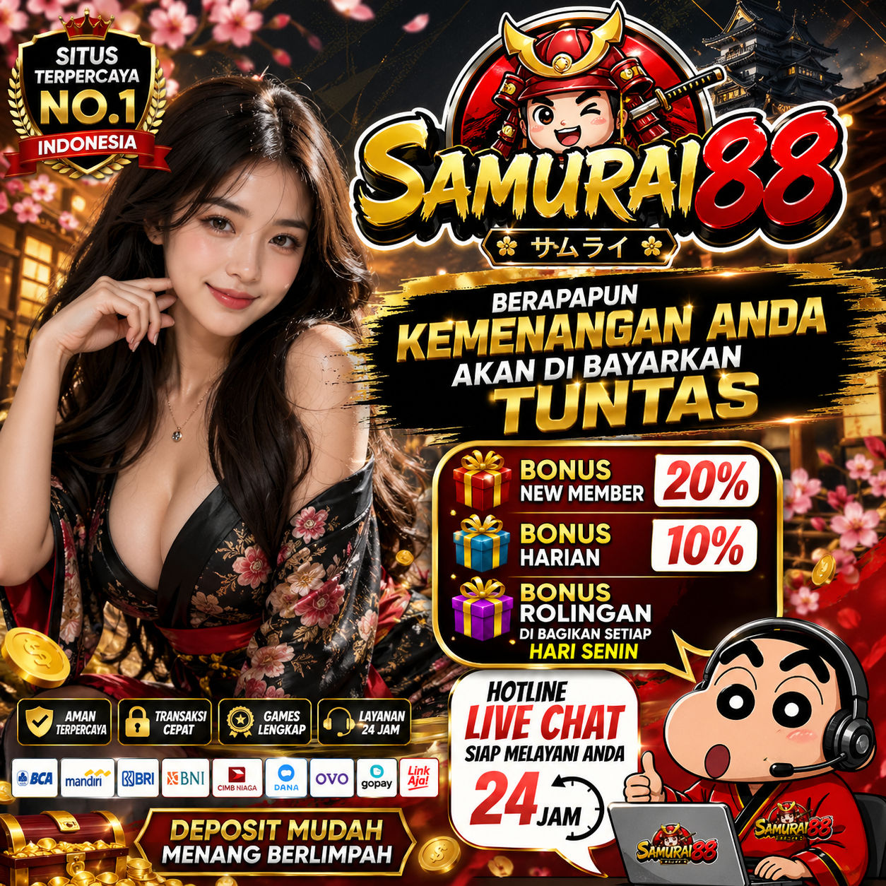 Galeri foto SAMURAI88 | Hey Kamu! Lagi Mencari Link Tangguhkah Disini Tempatnya di Manado