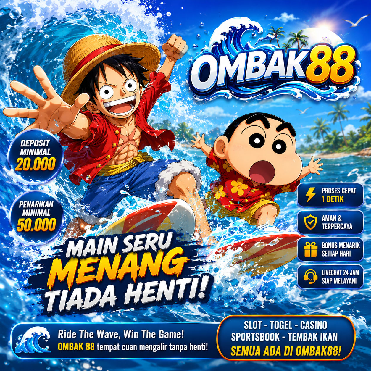 Galeri foto OMBAK88 : Platform Hiburan Online dengan Varian Bonus Terbanyak di Mahjong