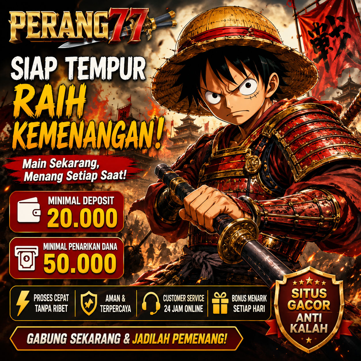 Galeri foto PERANG77 : Platform Slot Online dan Toto Terpercaya serta Terbaik di Mahjong