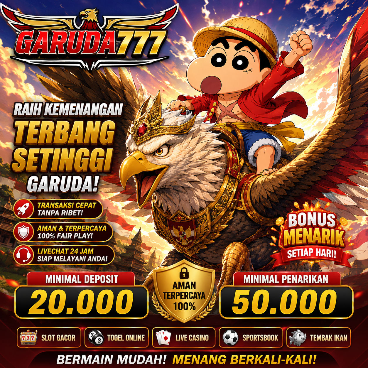 Thumbnail 1 of 3, Poster, GARUDA777 : Platform Slot Online dengan Tampilan Terbaik dan Terpercaya designed and sold by GARUDA777.