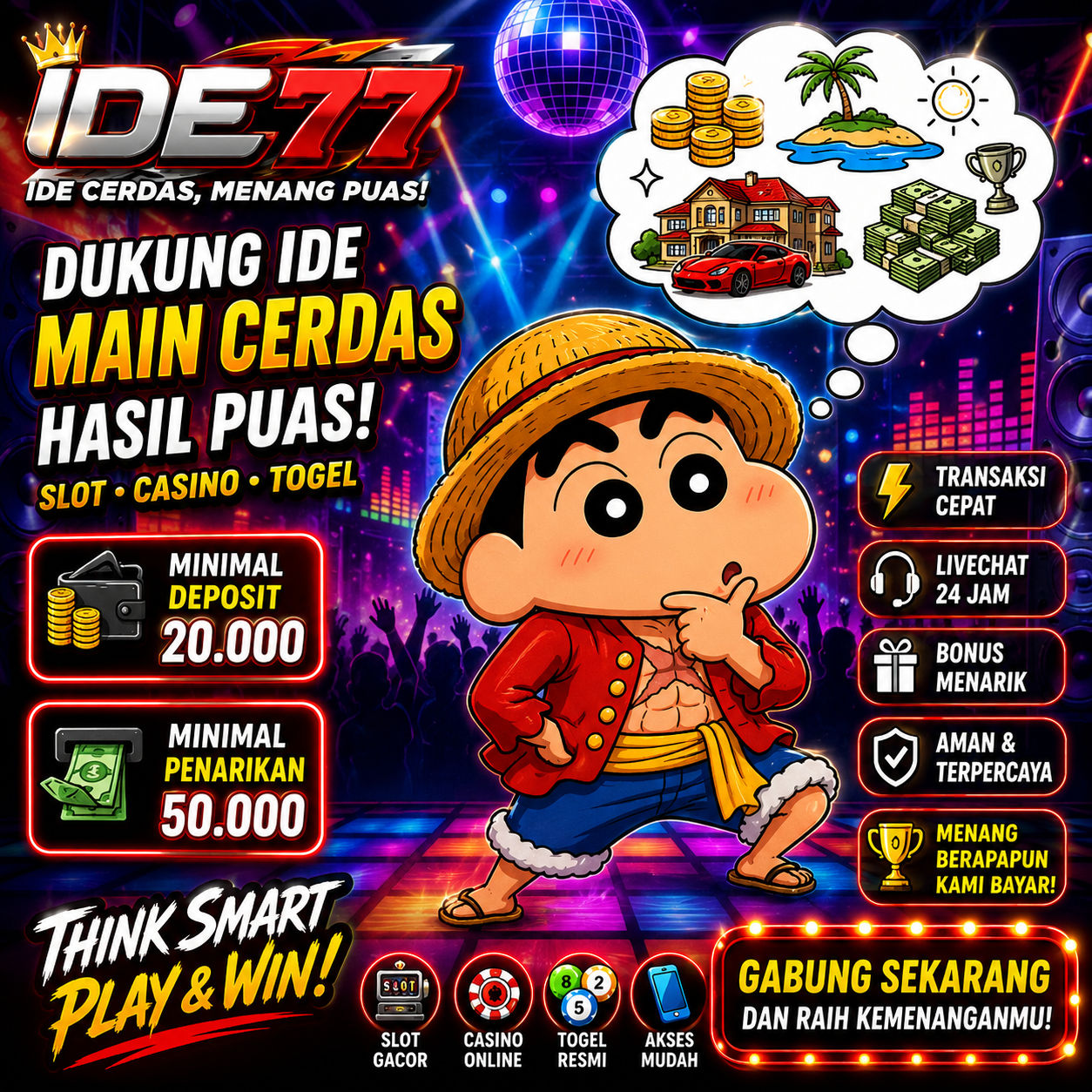 Thumbnail 1 of 3, Poster, IDE77 : Platform Game Online Terlengkap dengan Varian Bonus Terpercaya designed and sold by IDE77.