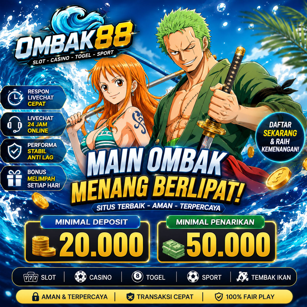 Thumbnail 1 of 3, Poster, OMBAK88 : Akses Link Mudah dengan Permainan Pilihan Terbaik dan Terpercaya designed and sold by OMBAK88.