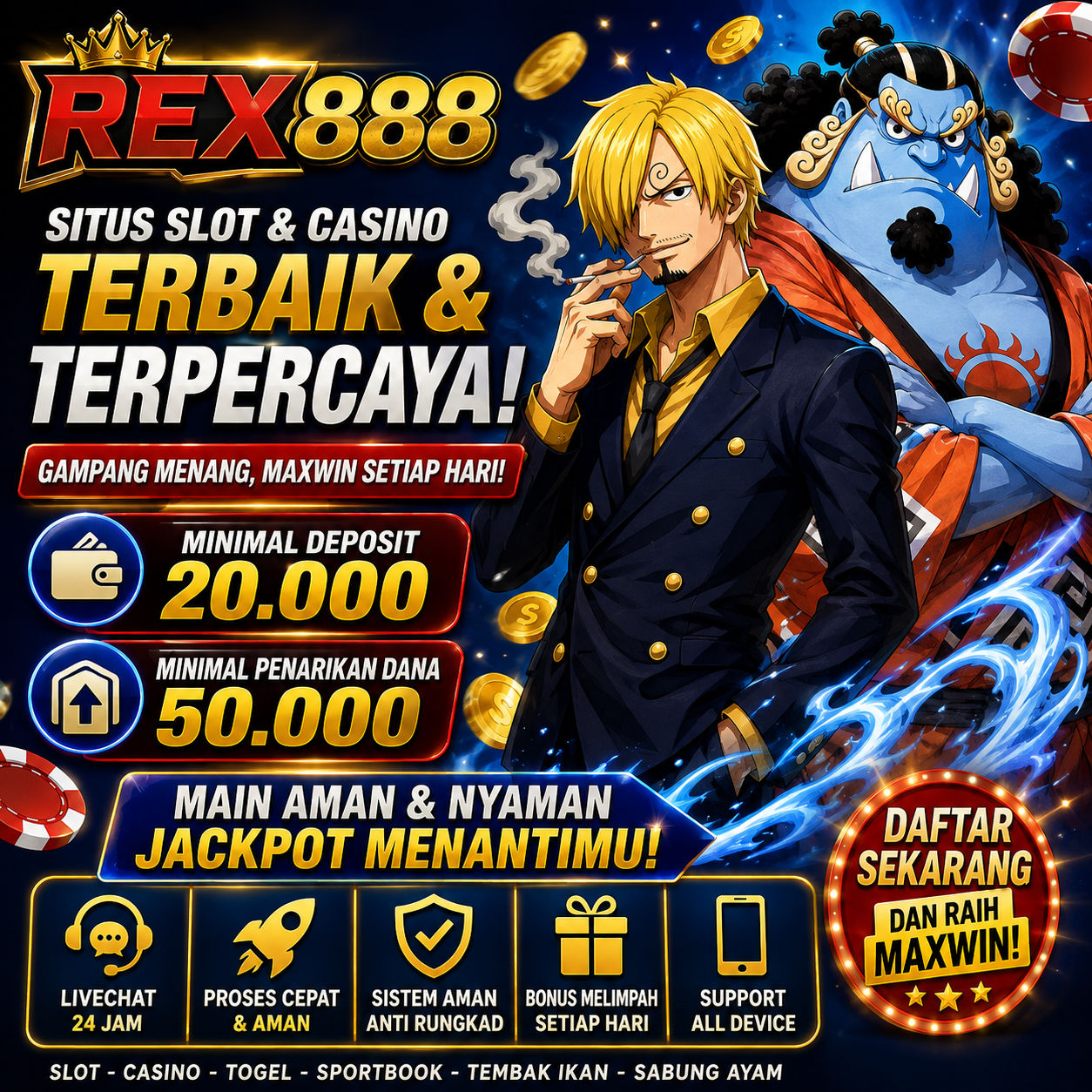 Thumbnail 1 of 3, Poster, REX888 : Pilihan Game Digital dengan Permainan Populer Terlengkap designed and sold by REX888.