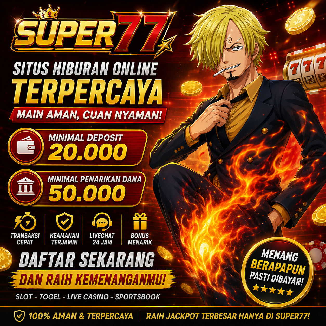 Galeri foto SUPER77 : Platform Game Online Terbaik Lengkap Bonus yang Banyak di Mahjong