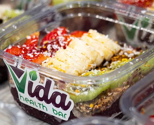 Mini açaí bowls for a Vida Health Bar pop-up event in Yakima