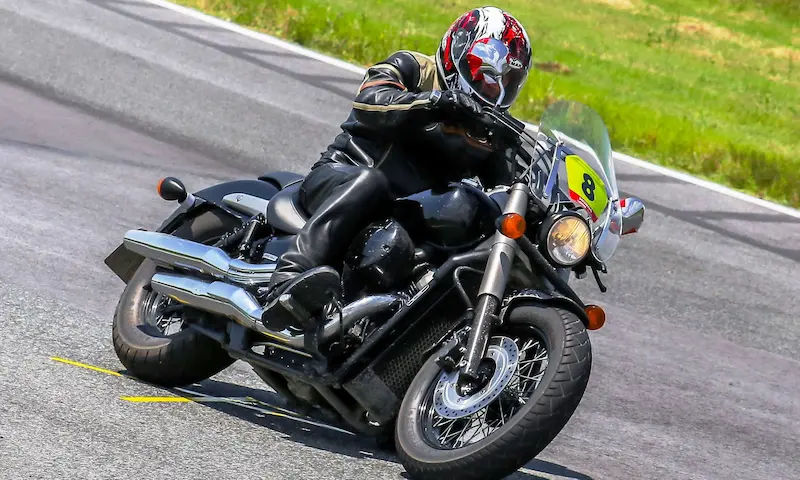 learn how to control the motorbike and how to lean