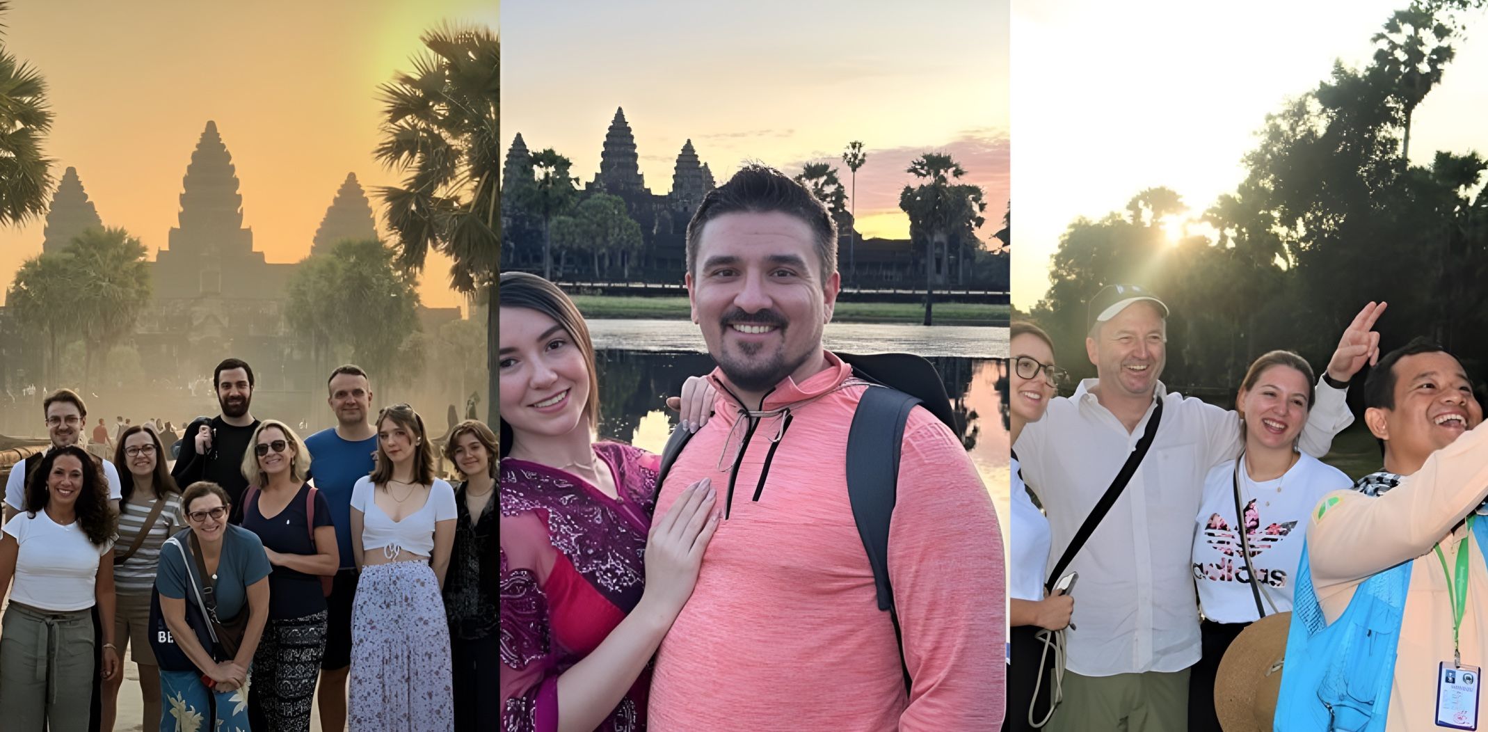 Tourists visiting Angkor Wat on a Cambodia tour