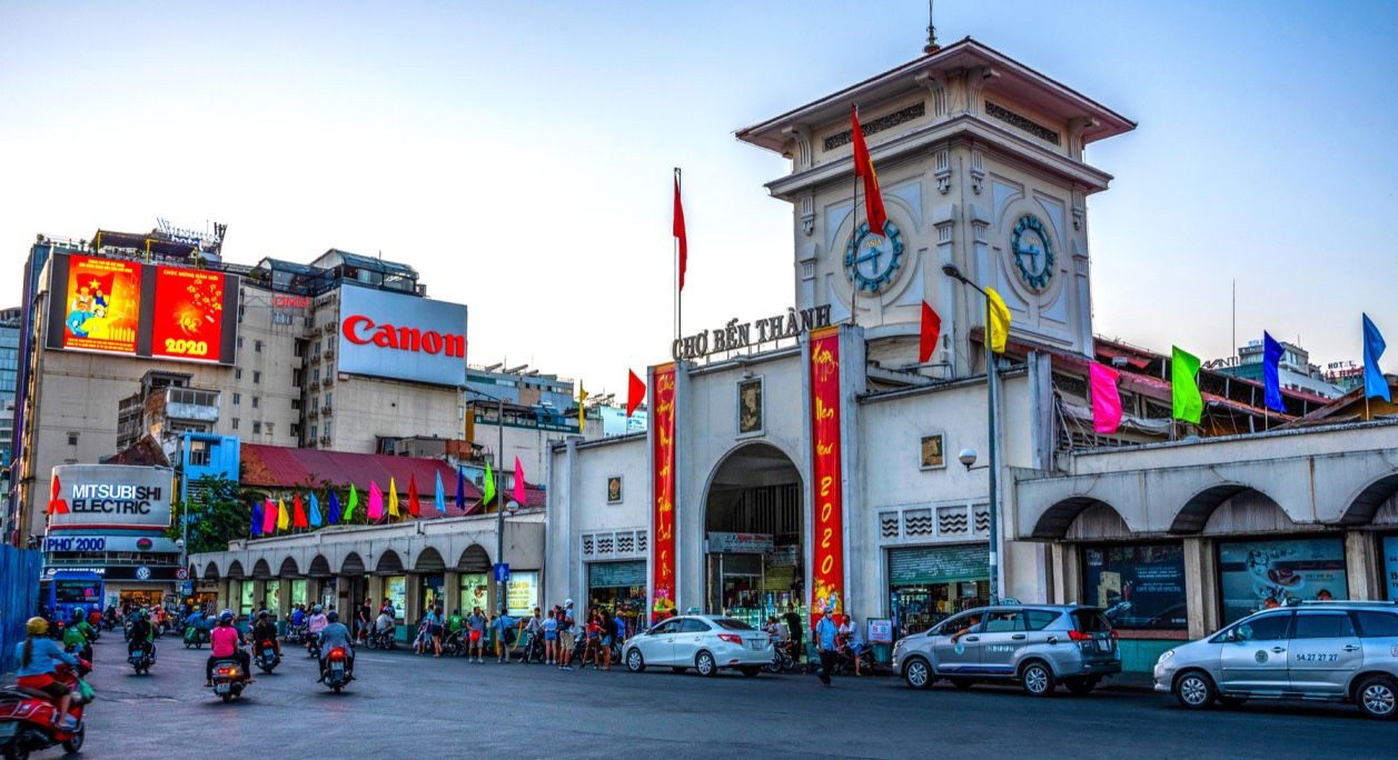 Ben Thanh Market - a local shopping market for bargain shopping and all teh souvenir shopping.