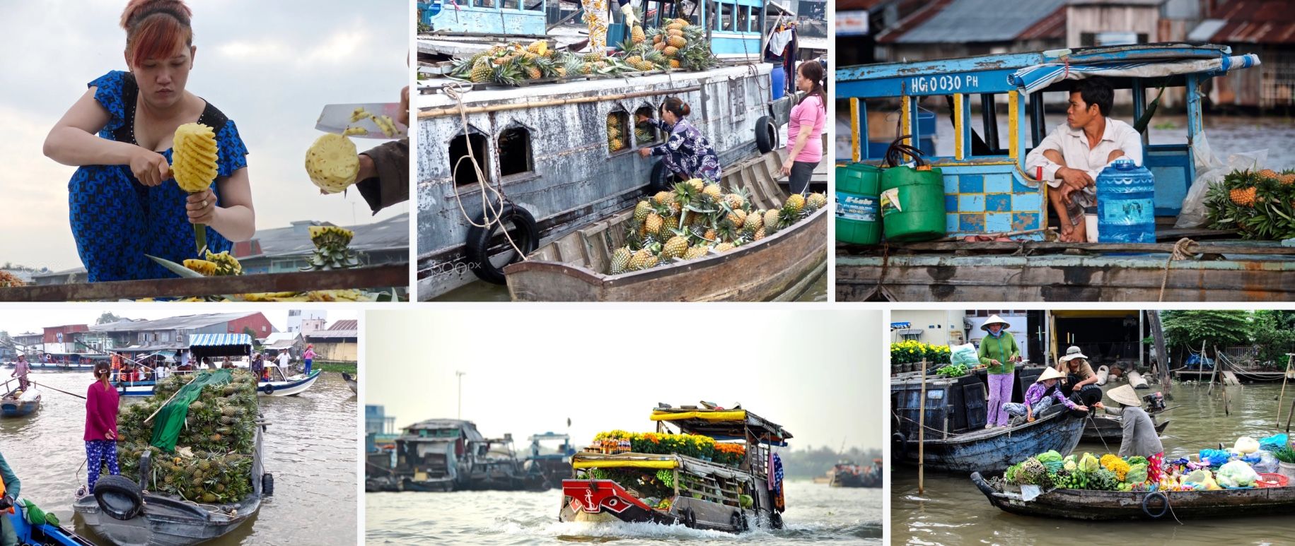 Cai Rang Floating Market - All You Need to Know, The market is about six kilometres from Can Tho, or about a 40-minute boat ride. While floating down the river, you get a glimpse of life along its shores.