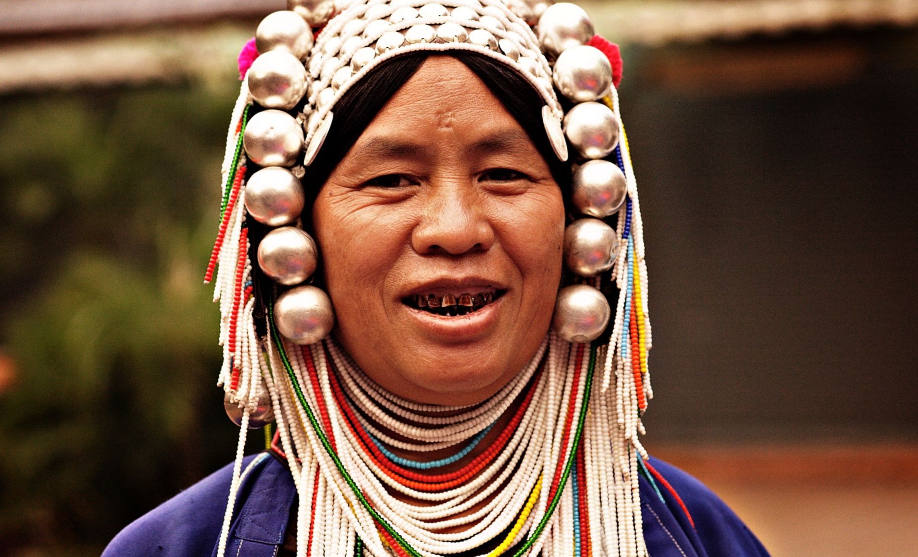 Akha hill tribe woman Chiang Rai thailand