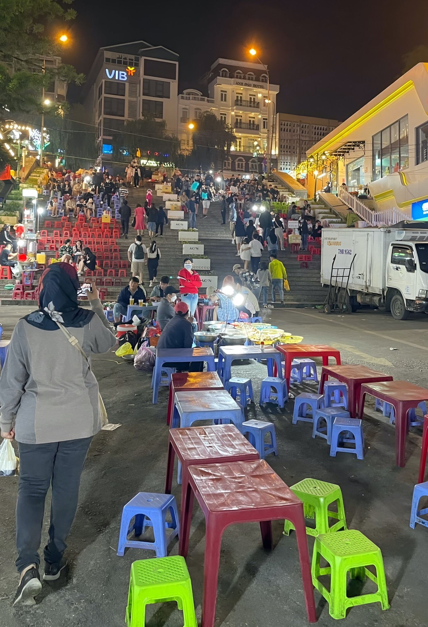 Dalat’s night market is one of the main attractions