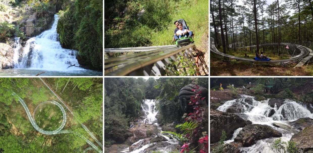 The Datanla Waterfall is one of the main tourist attractions in Dalat. It is just 6 km from the main city centre and only takes 15 minutes by taxi or scooter.