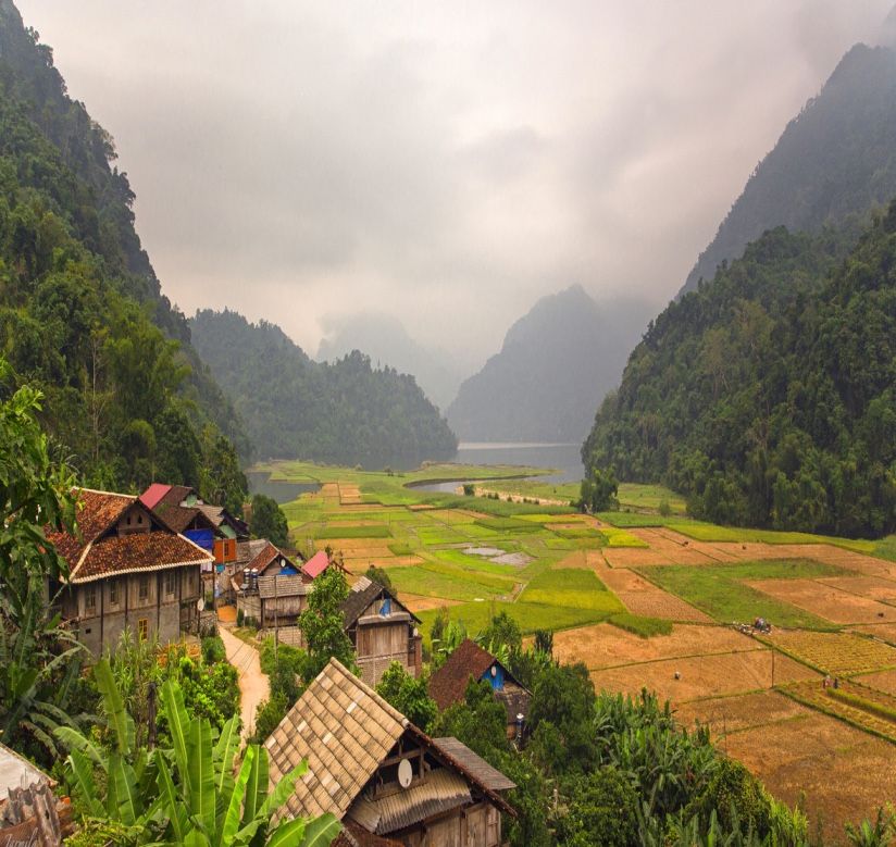 ethnic minority villages around ba be lake