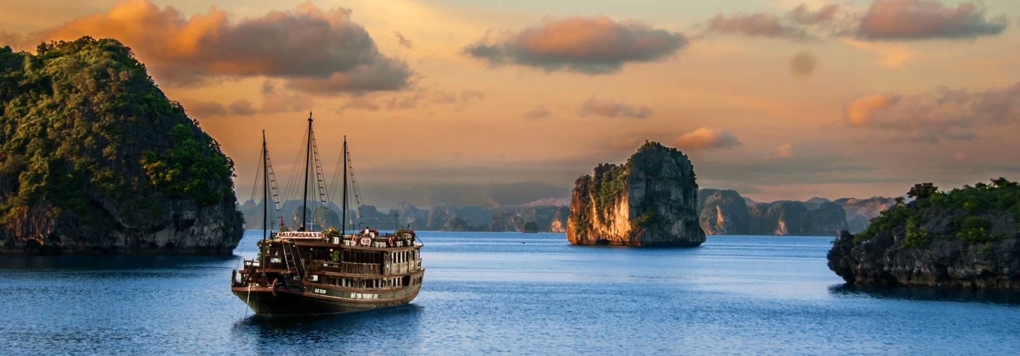 Cruising on the emerald waters of Halong Bay, amongst the spectacular karst islands is a must when exploring Vietnam.