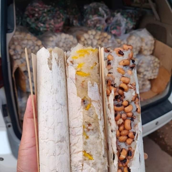 Kralan sticky rice in bamboo