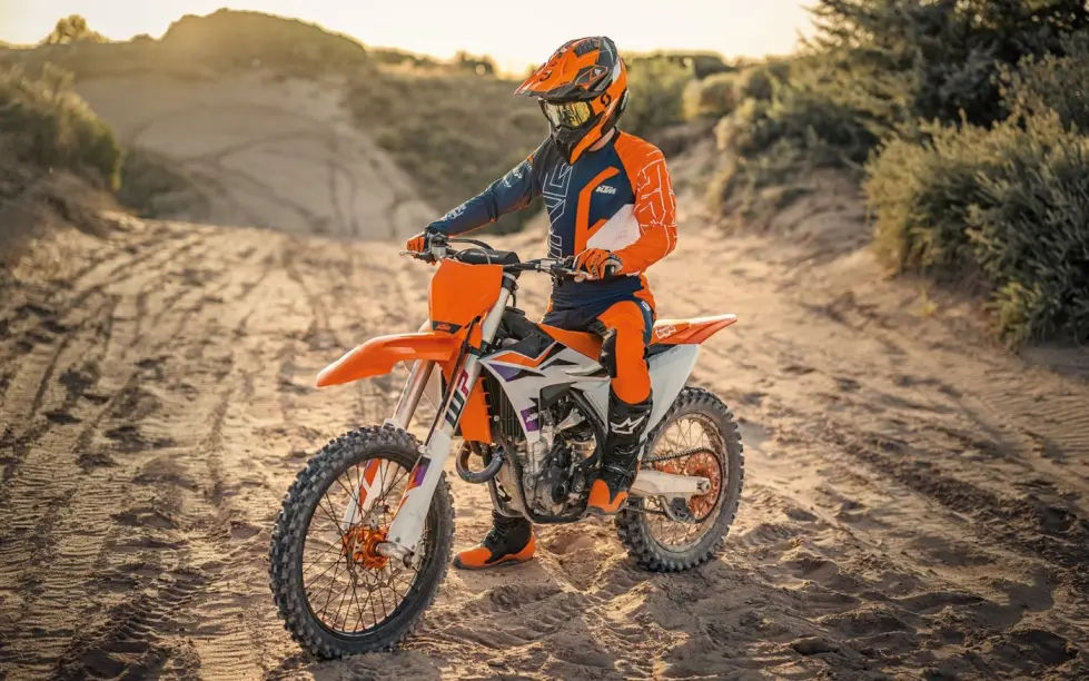 ktm is a powerful European build dirt bike