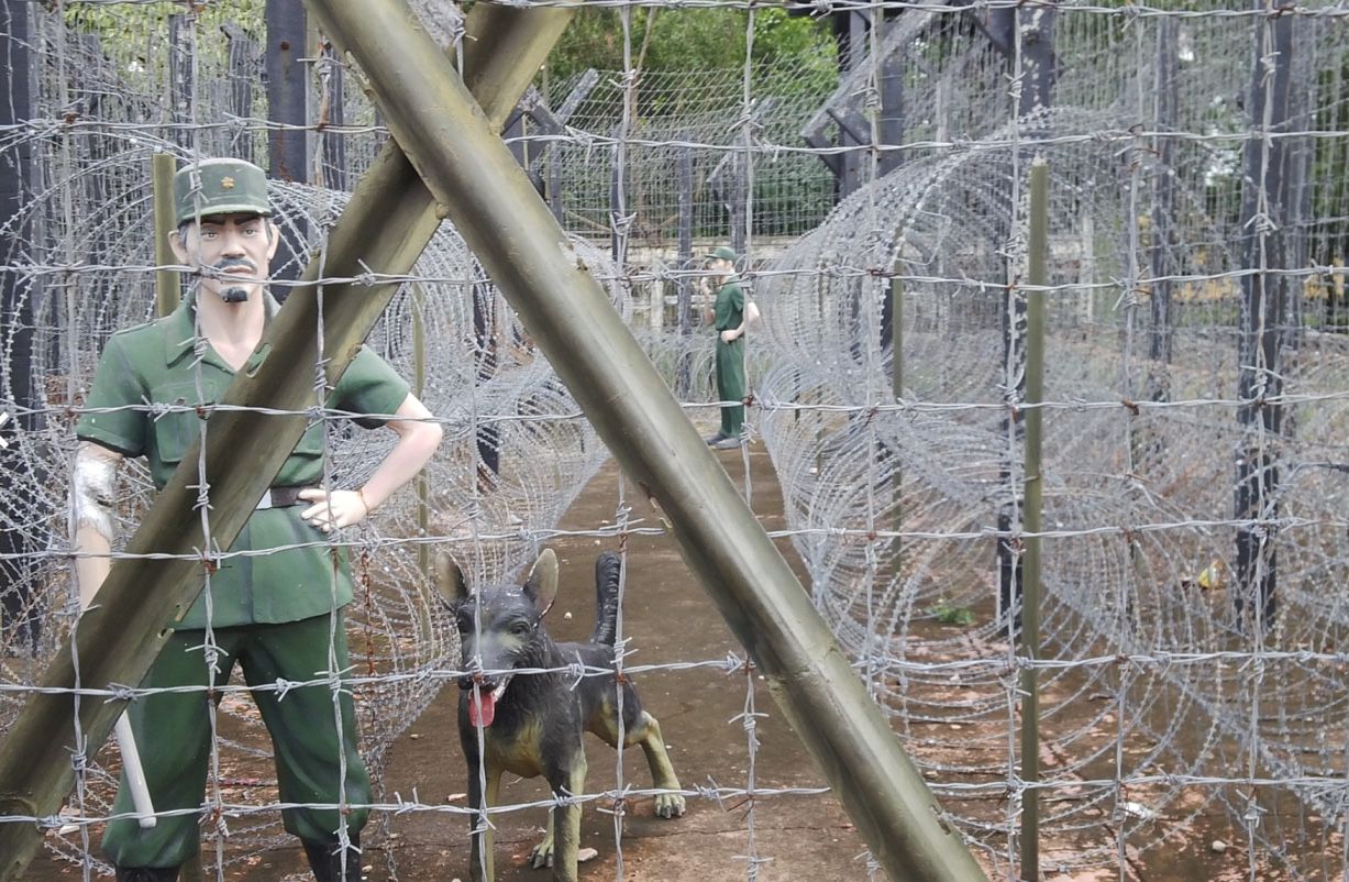 prison mock up in the island