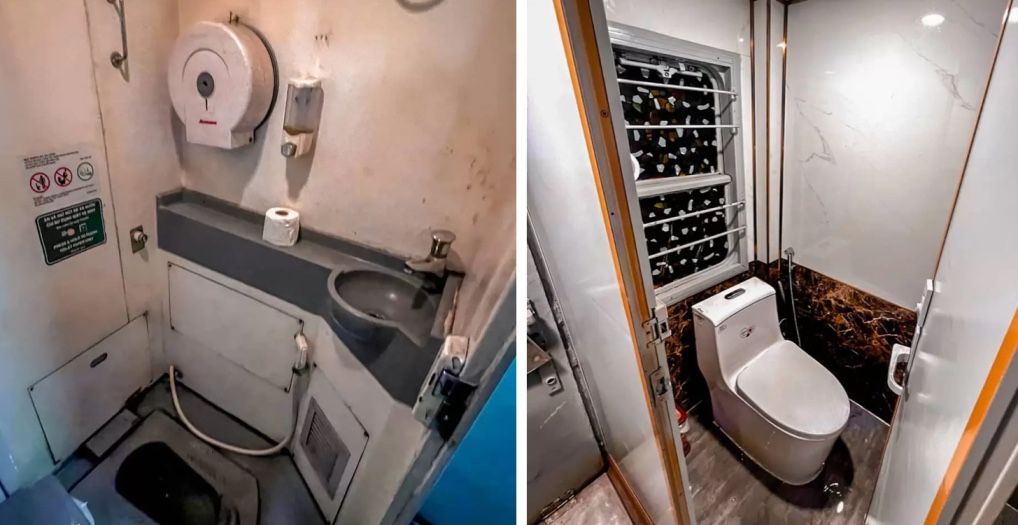 Toilet on vietnam sleeper train