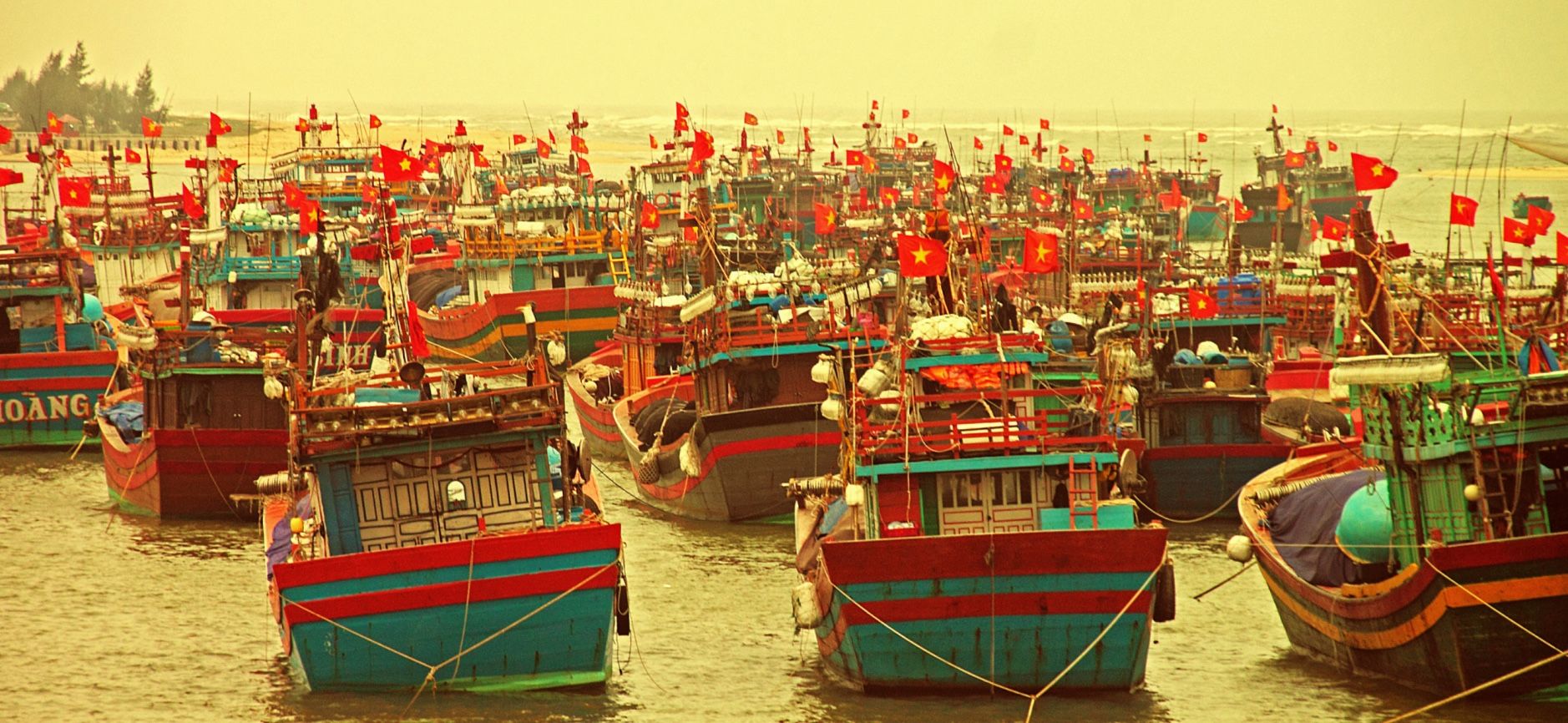 Vietnam Flag - The National Flag of the Socialist Republic of Vietnam is rectangular in shape, its width is equal to two thirds of its length, in the middle of fresh red background is a bright five-pointed golden star.