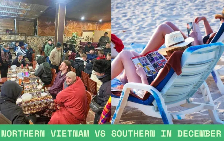 the comparison of weather in vietnam in the month of December