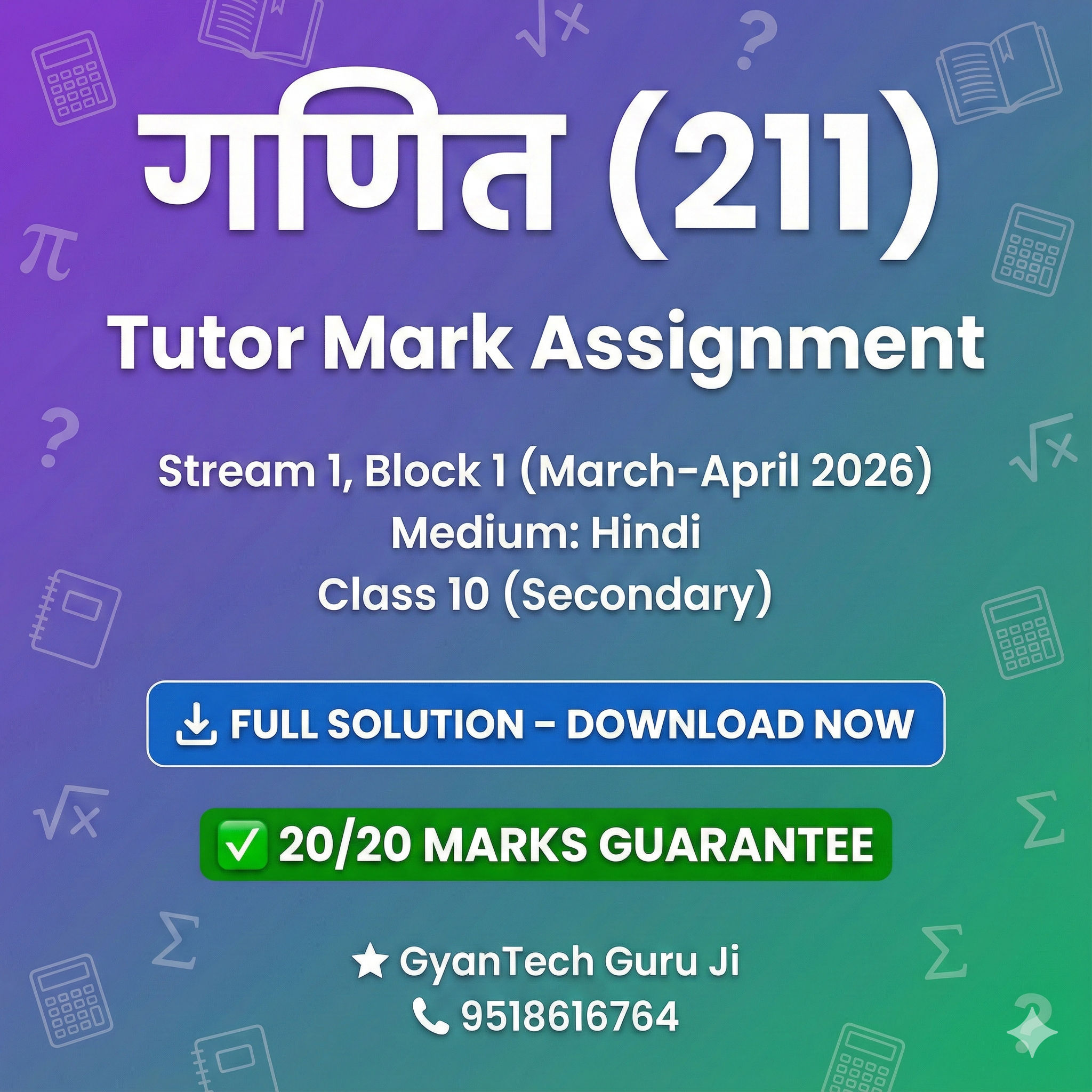 गणित (211) TMA Preview