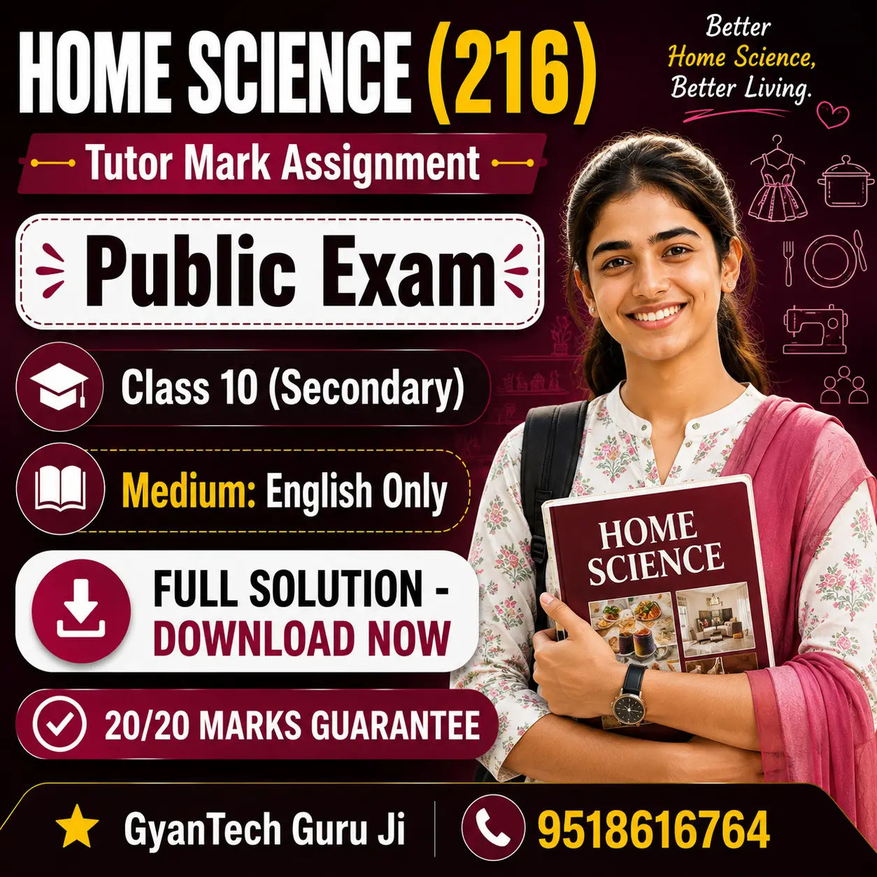 Home science (216) TMA Preview