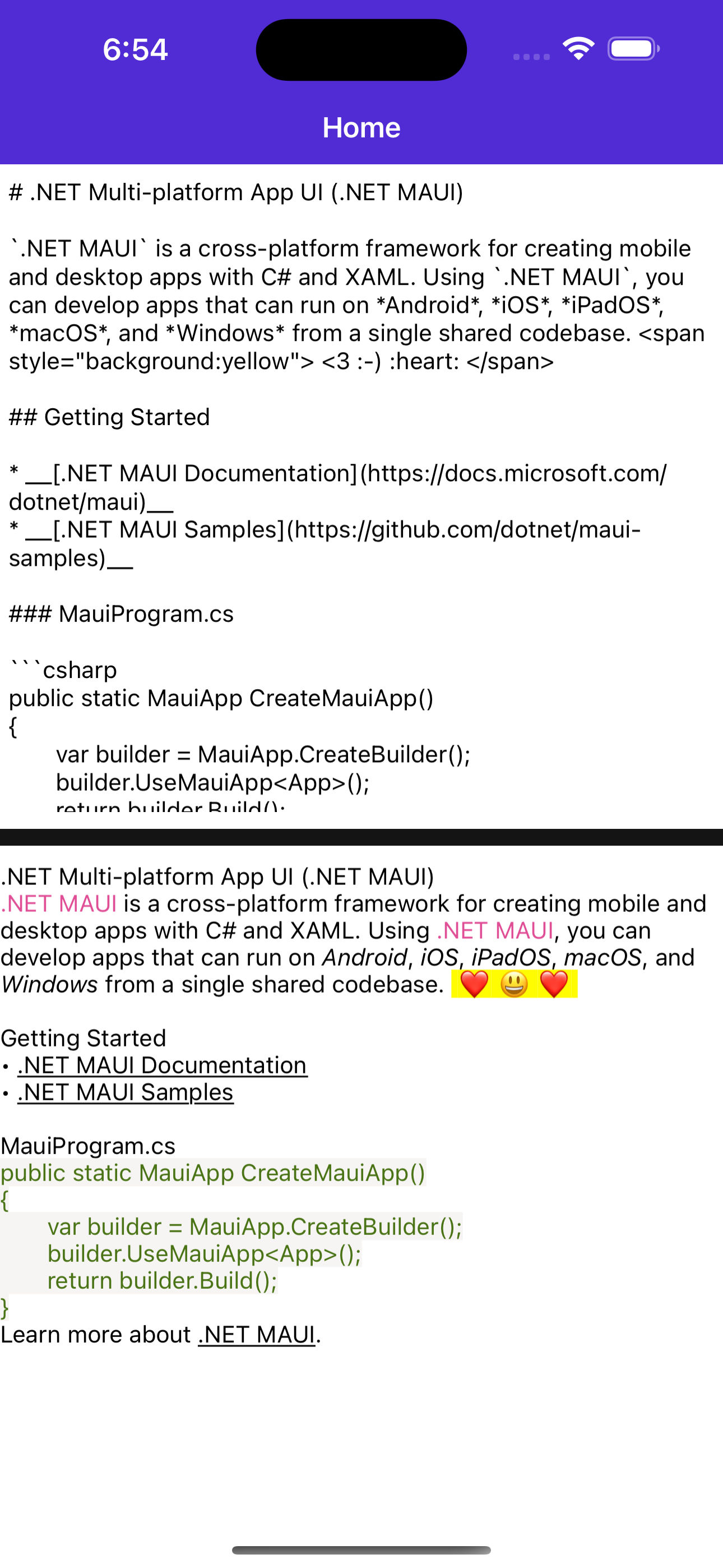 Creating Markdown control with .NET MAUI Graphics