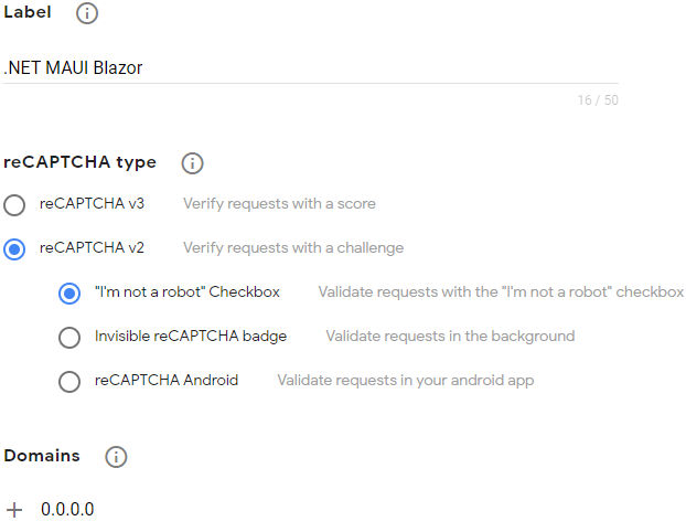.NET MAUI reCAPTCHA setup