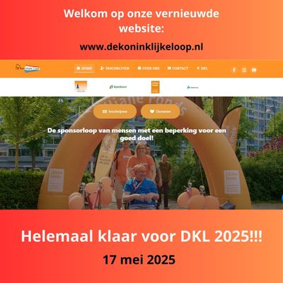 Wees welkom op onze vernieuwde website: www.dekoninklijkeloop.nl !!! Hier vind je alle info over de