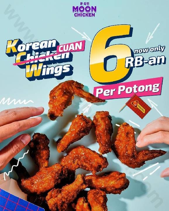 Moon Chicken Rasa MOON CHICKEN Promo KOREAN CUAN WINGS! Beli Korean Chicken Wings cuma Rp ...