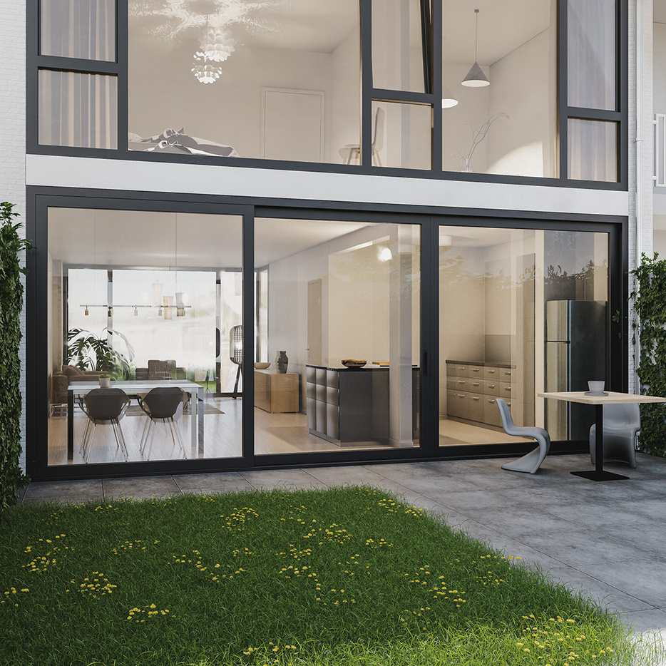 Woning Nieuwe voor- en achtergevel in Blender 3D, afb.2