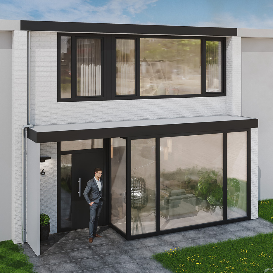 Woning Nieuwe voor- en achtergevel in Blender 3D, afb.5