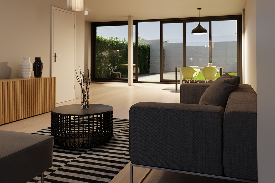 Woning Nieuwe voor- en achtergevel in Blender 3D, afb.8