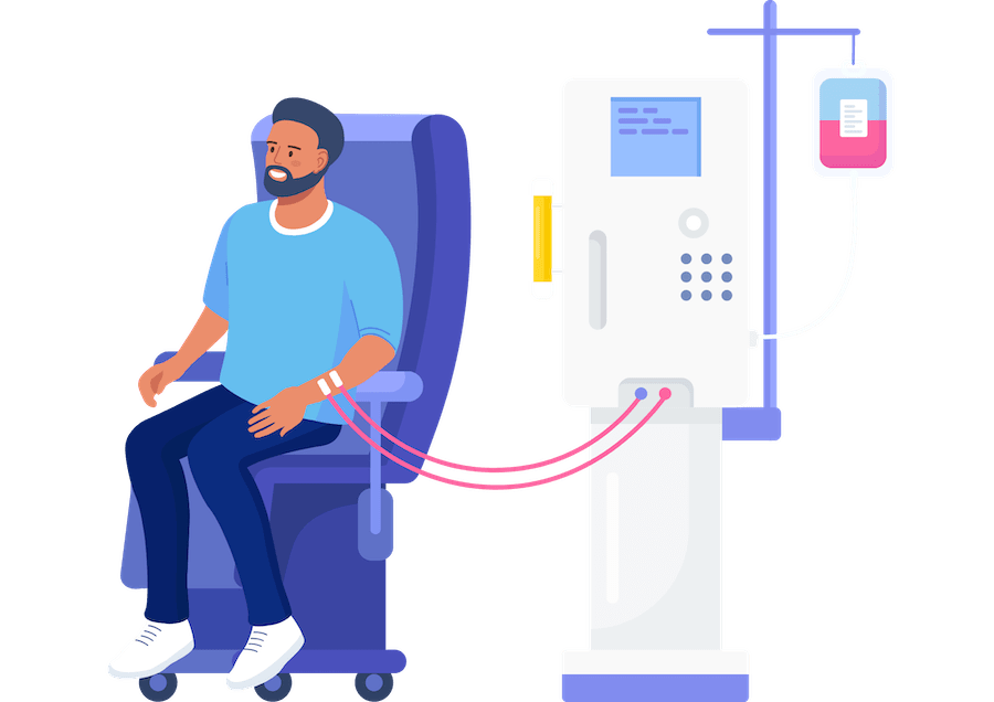 Hemodialysis illustration
