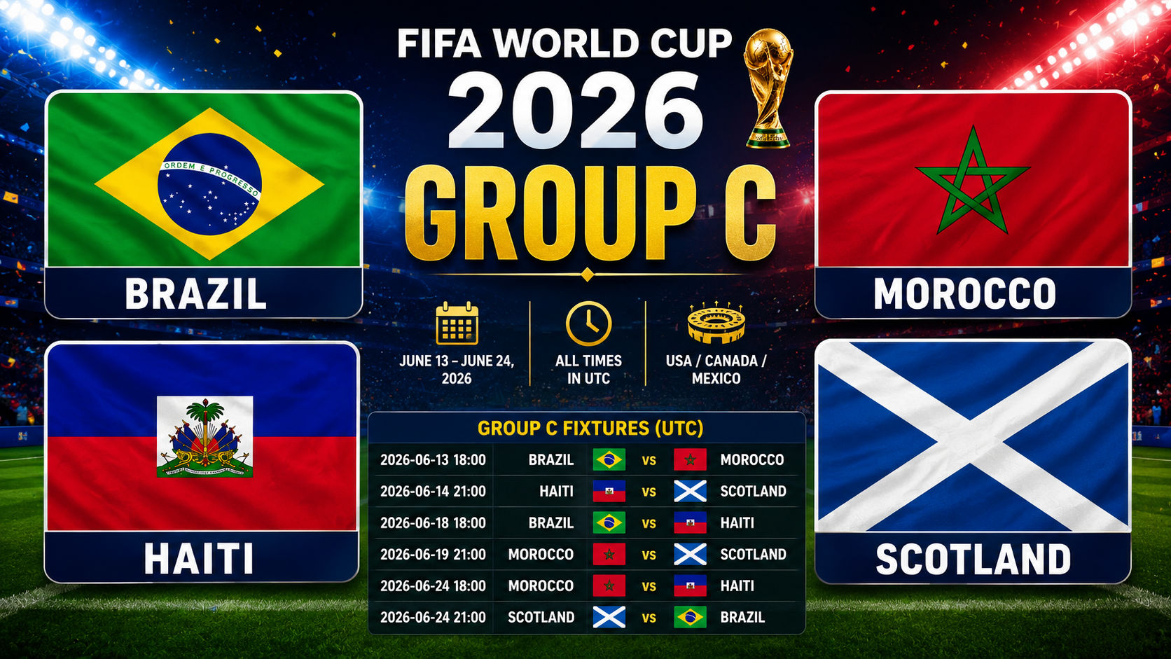 World Cup 2026 Group C Preview: Teams, Fixtures and Predictions