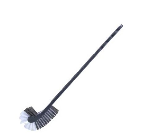 Toilet Brush Double Hockey Shaped (Plastic, Multicolour)