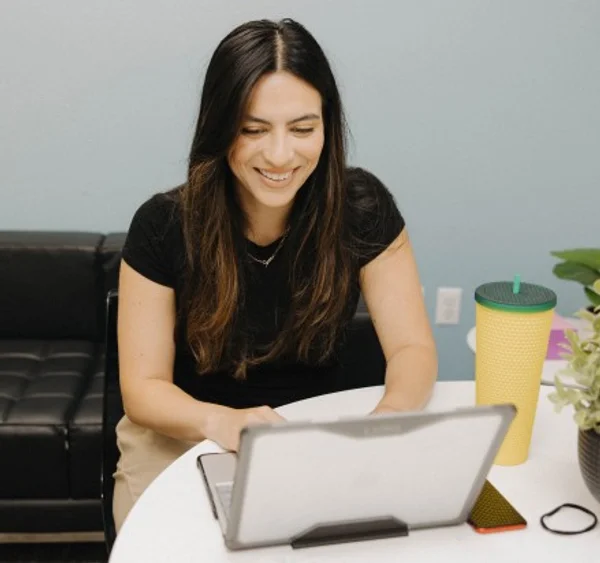 Lady on Computer