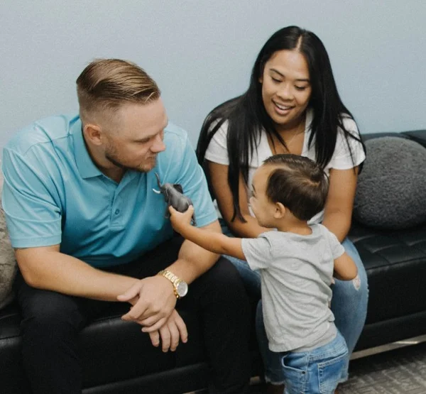 boy with family