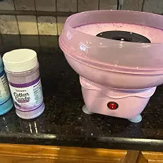 Cliente real con su máquina rosada