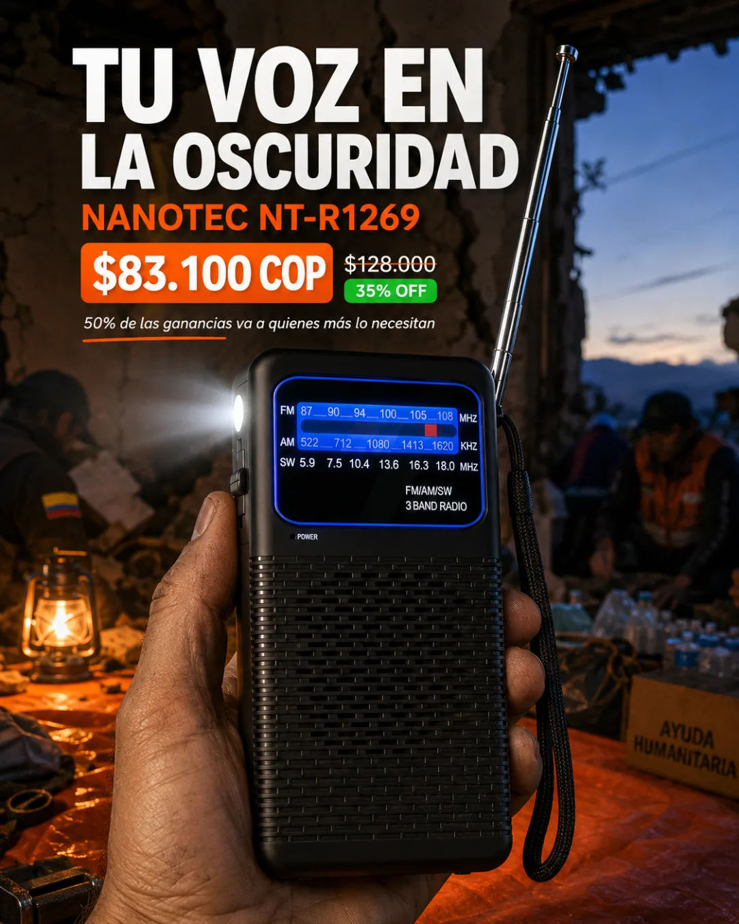 Radio Bolsillo Nanotec NTR1269 — señal cuando más importa