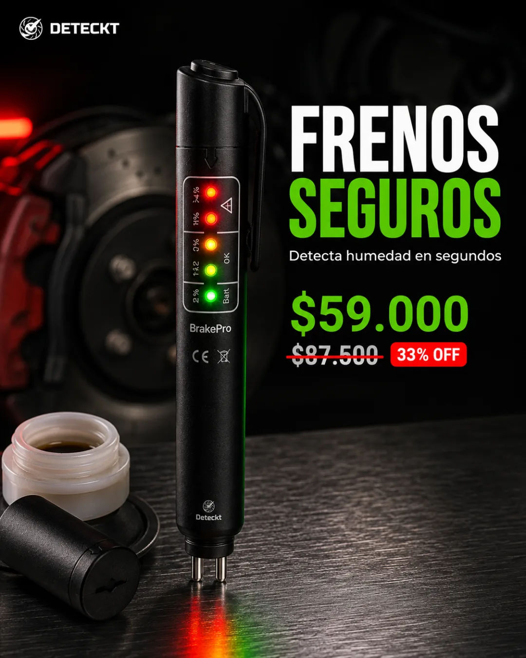 Probador de Frenos Dropi Cup — Deteckt