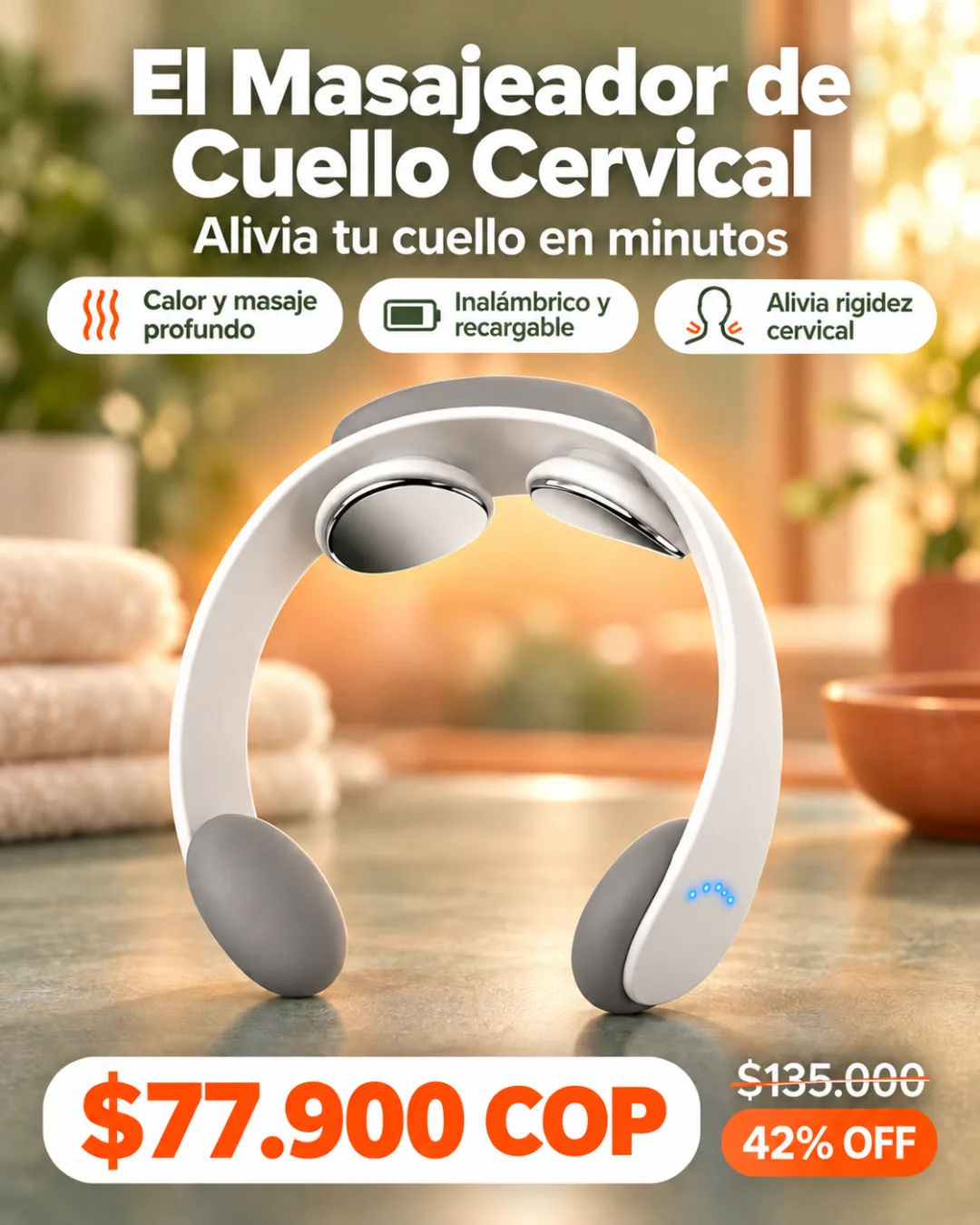 Masajeador de cuello cervical en forma de U