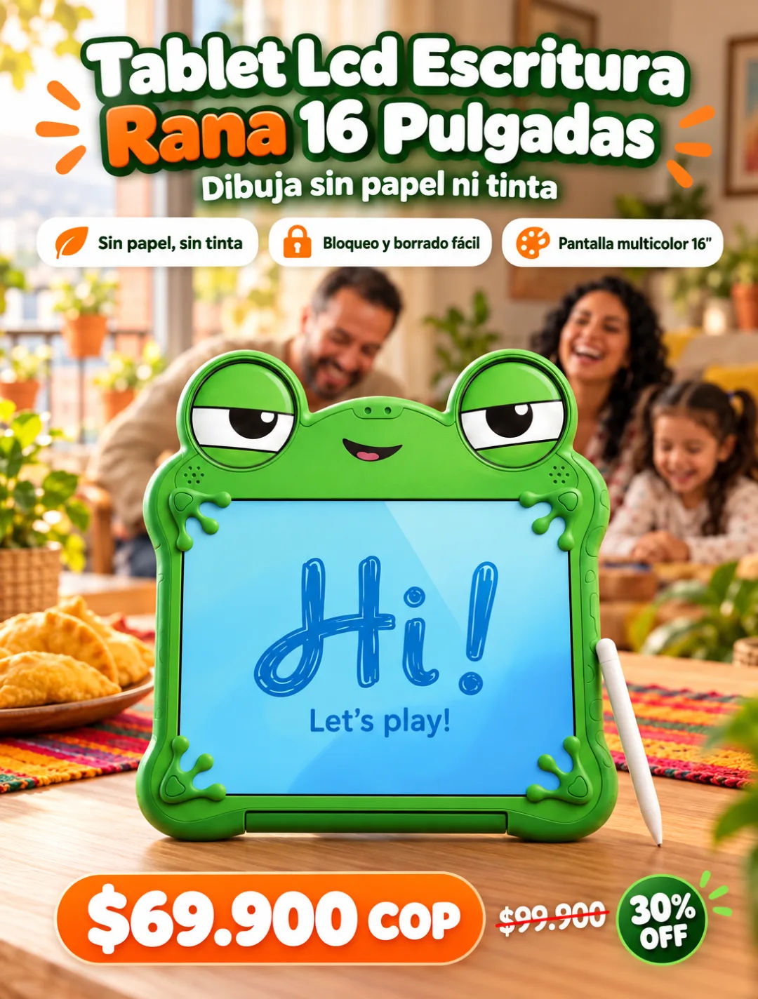 Tablet Lcd Escritura Rana 16 Pulgadas